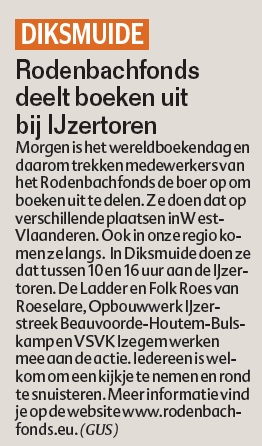 Wereldboekendag Diksmuide HLN